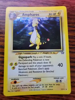 Ampharos Holo - Neo Genesis Set #1/111 - Pokemon Card LP - Image 1