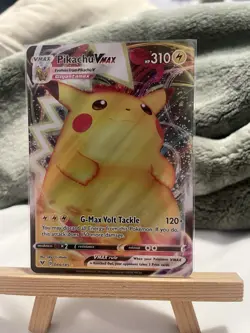 Pokemon TCG Vivid Voltage Pikachu VMAX Full Art Holo Ultra Rare Card 44/185 2 - Image 1