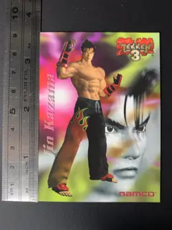 Jin Kazama Tekken 3 056 Namco Card Epoch 1998 Japanese - Image 2