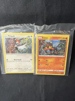 McDonald’s Pokemon Cards 2016 Litten 3/12 Pikipek 11/12 Holo Rare Sealed New - Image 1