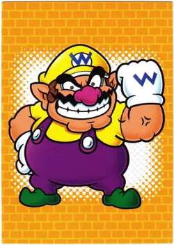 Super Mario card TCG - 227 - Wario - Line Drawing Card Near Mint / Ex+ - Image 1