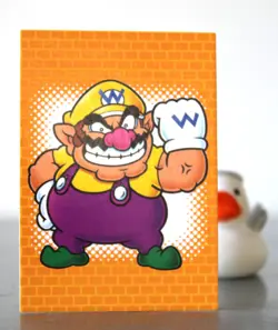 Super Mario card TCG - 227 - Wario - Line Drawing Card Near Mint / Ex+ - Image 3