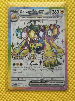 Galvantula EX Stellar Crown Ultra Rare Holo Card 159/142 Sv07 - Image 1