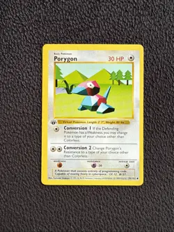 Porygon 39/102 1st Edition Shadowless Base Set Pokemon Card TCG LP - Image 1