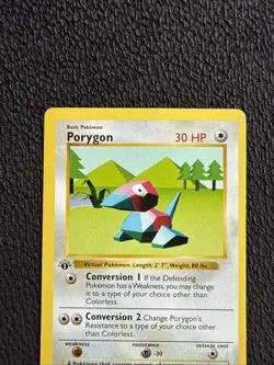 Porygon 39/102 1st Edition Shadowless Base Set Pokemon Card TCG LP - Image 3