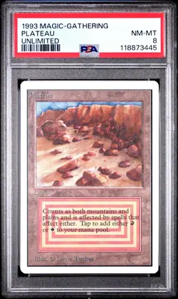 PLATEAU Unlimited Rare Reserved List PSA 8 Vintage MTG [Nostalgium] - Image 1