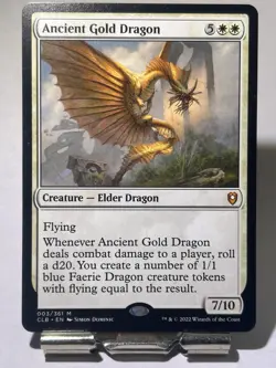 Magic: The Gathering Ancient Gold Dragon CLB 003 ENGLISH NM - Image 1