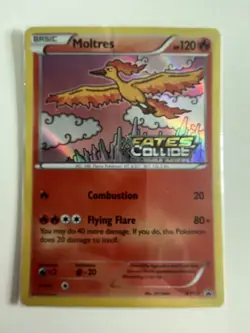 Moltres XY127 Prerelease Fates Collide Promo Holo Excellent Black Star Promo - Image 1