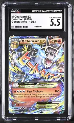 M Charizard EX Pokemon Generations 2016-12/83 Holo CGC Excellent 5.5 Mega - Image 1