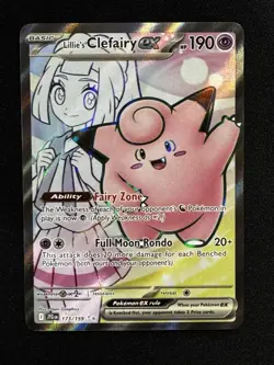 Pokemon LILLIE'S CLEFAIRY EX 173/159 Journey Together ULTRA RARE FULL ART MINT - Image 1
