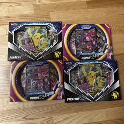 Pokemon TCG: 2x Hoopa V Box & 2x Pokemon Pikachu V box - New and Sealed - Image 1