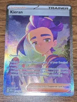 POKEMON TCG Prismatic Evolutions KIERAN Trainer SIR Special Illustration 174/131 - Image 1