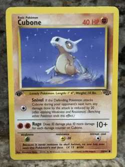 Pokemon TCG Cubone Jungle 50/64 Regular 1st Edition Common LP - Image 1