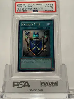 2004 Yu-GI-Oh! Reshef of Destruction Knight’s Title ROD-EN002 PSA 10 GEM MINT! - Image 1