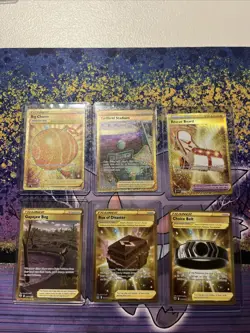 Lot Of 6 Gold Secret Rare Pokemon Cards - Image 1