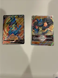 (2) Lucario Promo Lot SWSH 213 and SWSH 214 Pokemon Cards - Image 1