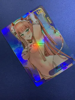 Zero Two 02 Darling UR 1 Senpai Goddess Haven Waifu Card Girl Holo Doujin Anime - Image 4