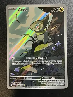 Pokemon TCG Axew 145/086 Illustration Rare NM Black Bolt SV New Near Mint Card - Image 1
