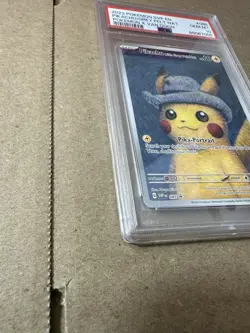 Pokemon Pikachu Grey Felt Hat Promo Card X Van Gogh Pokemon Card #85 PSA10 - Image 4