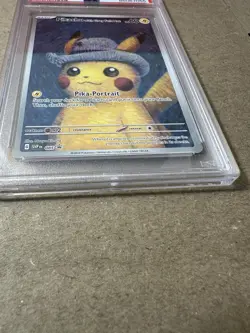 Pokemon Pikachu Grey Felt Hat Promo Card X Van Gogh Pokemon Card #85 PSA10 - Image 5