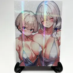 Uzaki-chan Wants to Hang Out! Tsuki Uzaki Sexy Anime Waifu Girl Goddess Art Card - Image 2