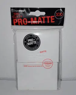 Ultra Pro 100 Pro-Matte White, Card Sleeves, Deck Protectors, Standard Size, MTG - Image 1
