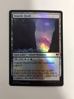 Volatile Fjord Foil MTG Magic the Gathering Card NM Near Mint KHM - Image 1