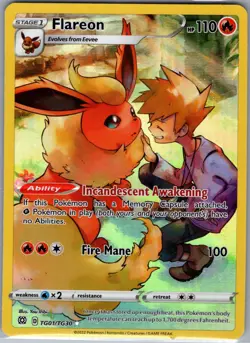 Flareon TG01/TG30 SWSH09: Brilliant Stars Trainer Gallery - Pokemon Card - NM - Image 1