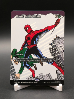 Heroic Intervention Magic The Gathering Spider-Man Borderless Mythic #34 Instant - Image 1