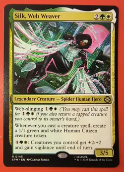 MTG: SPIDER-MAN: SILK, WEB WEAVER , 0145, REGULAR, RARE, NM - Image 1