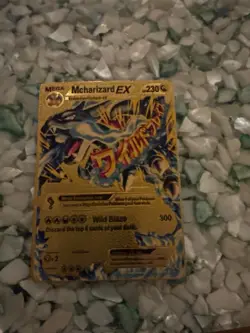 Mcharizard EX HP230 Gold Pokemon Card-Collectible Gift Display！GOOD! - Image 1