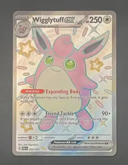 Pokemon Card Wigglytuff EX 222/091 Paldean Fates - Near Mint - Image 1