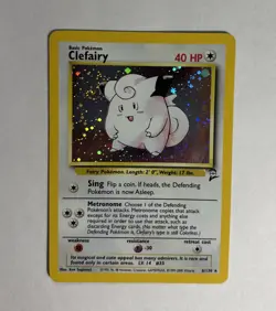 2001 Base Set Clefairy Holo #6/130 Rare WOTC Pokemon Card TCG NM Mint *Swirl* - Image 2