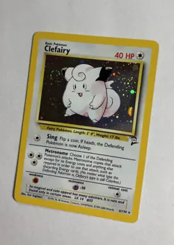2001 Base Set Clefairy Holo #6/130 Rare WOTC Pokemon Card TCG NM Mint *Swirl* - Image 4