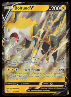 Boltund V 103/264 Fusion Strike Ultra Rare Holo Pokemon TCG Card NM - Image 1