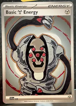 Hand Drawn Pokemon Registeel Energy Card Original Art 1/1 custom - Image 1