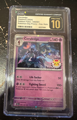 Pokemon TCG Ceruledge 040 CGC 10 PRISTINE Pokemon Day Promo 2024 Card S&V - Image 1