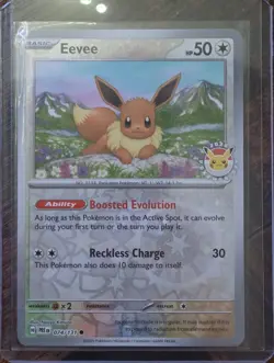 Eevee 074/131 Pokemon Day Stamped Promo Reverse Holo Pokemon Card - Near Mint - Image 1