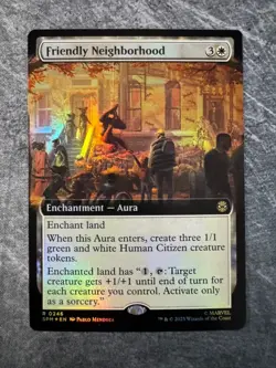 Friendly Neighborhood (Extended Art) Marvel's Spider-Man Foil NM - MTG - Image 1