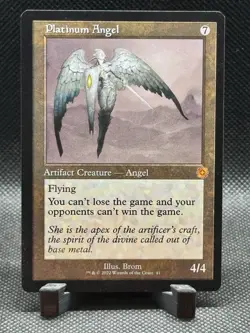 2022 MtG Magic the Gathering BRO Brothers' War Retro Frame #41 Platinum Angel - Image 1
