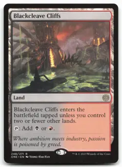 MTG Blackcleave Cliffs R Phyrexia: All Will Be One 248 LP - Image 1