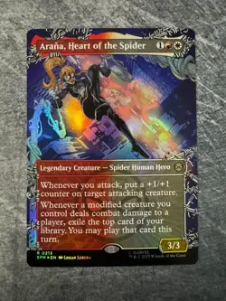 Arana, Heart of the Spider (Borderless) Marvel's Spider-Man Foil NM - MTG - Image 1