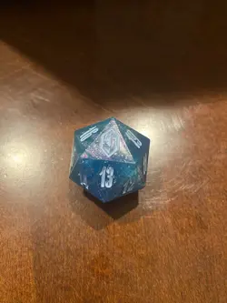 Magic the Gathering Final Fantasy D20 Spindown Die - Blue Crystal - MTG - Image 1