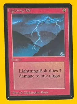 MTG LIGHTNING BOLT (x4) Beta (OldManMTG 012-181) - Image 5