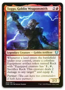 Toggo, Goblin Weaponsmith #204 (Foil) (NM) Commander Legends CMR Magic MTG - Image 1