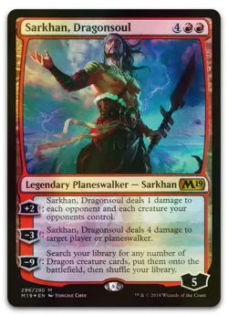 Sarkhan, Dragonsoul #296 (Foil) (LP) Core Set 2019 M19 Magic MTG - Image 1