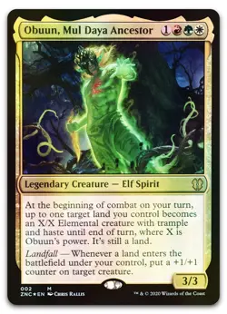Obuun, Mul Daya Ancestor #2 (Foil) (LP) Zendikar Rising ZNC Magic MTG - Image 1