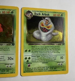 Team Rocket Holo Lot - Dark Vileplume #13/82 + Arbok #2/82 WOTC Pokemon Cards NM - Image 3