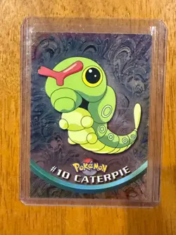 Topps Chrome Caterpie #10 Holo Foil Rare Pokemon TV 2000 - Image 1