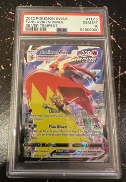 Pokemon TCG Blaziken Vmax TG15 Sword & Shield Silver Tempest PSA 10 Gem Mint TG - Image 1
